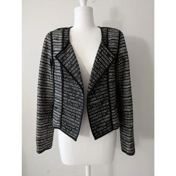 Milly Open Front Wool Blend Tweed Jacket - Picture 4 of 14